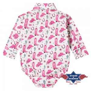 Stars & Stripes - Baby Cowgirl Babygrow Onesie Stars & Stripes - Baby Cowgirl Babygrow Onesie