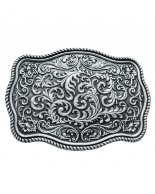 Belt Buckle -  Rectangular Scroll