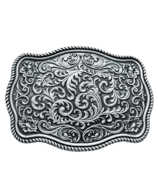 Belt Buckle -  Rectangular Scroll