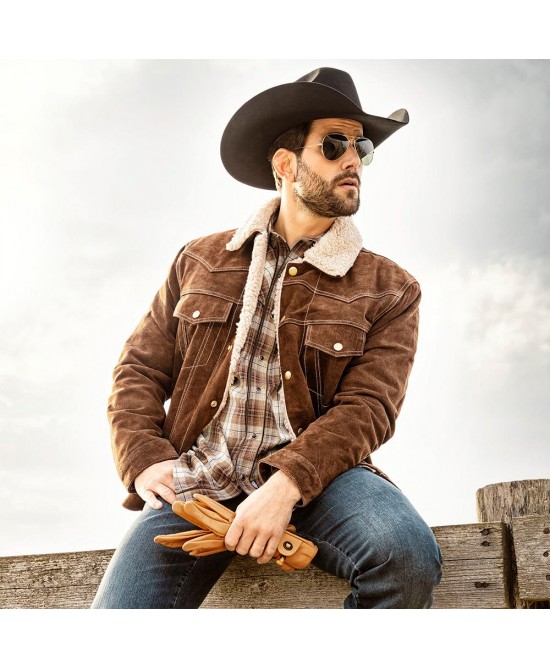 Stars & Stripes - Decker Brown Men's Western Jacket Stars & Stripes - Decker Brown Men's Western Jacket