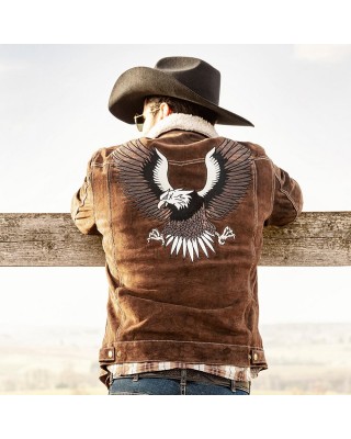 Stars & Stripes - Decker Brown Men's Western Jacket