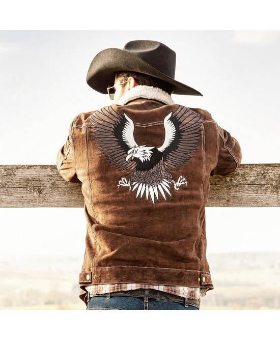 Stars & Stripes - Decker Brown Men's Western Jacket Stars & Stripes - Decker Brown Men's Western Jacket