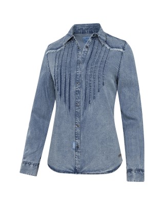 Stars & Stripes - Blue Women's Western Shirt