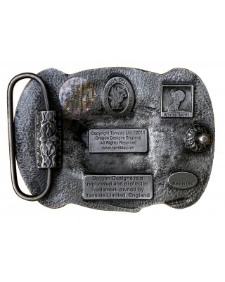 Belt Buckle - Cowgirl Silver and Gold