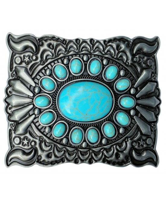 Belt Buckle - Turquoise Imitation Stone Belt Buckle - Turquoise Imitation Stone