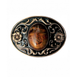 Belt Buckle - Western Tiger Eye Centre Belt Buckle - Western Tiger Eye Centre