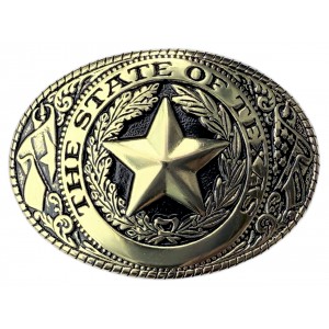 Belt Buckle - The State Of Texas Brass