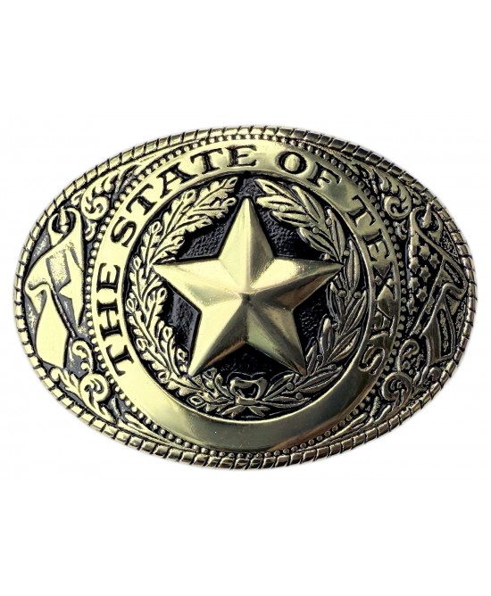 Belt Buckle - The State Of Texas Brass