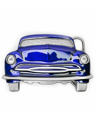 Belt Buckle - Blue Car