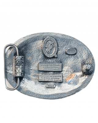 Belt Buckle -  Flying Eagle Flower Scroll