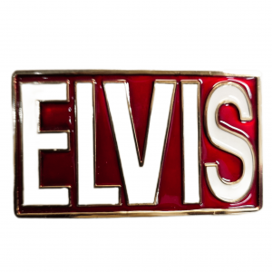 Belt Buckle - Elvis Red Rectangle