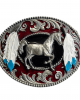 Belt Buckle - Horse Feathers Scroll Belt Buckle - Horse Feathers Scroll