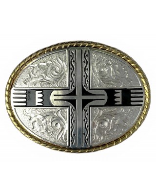 Belt Buckle - Trophy Gold and Silver Plated 