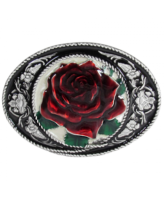 Belt Buckle - Western Rose