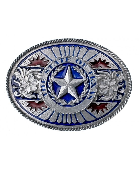 Belt Buckle - State of Texas Blue