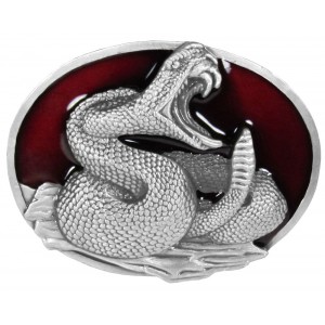 Belt Buckle - Rattlesnake Red Belt Buckle - Rattlesnake Red