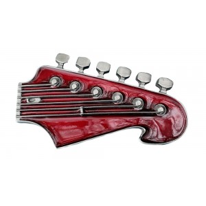 Belt Buckle - Fender Guitar Red