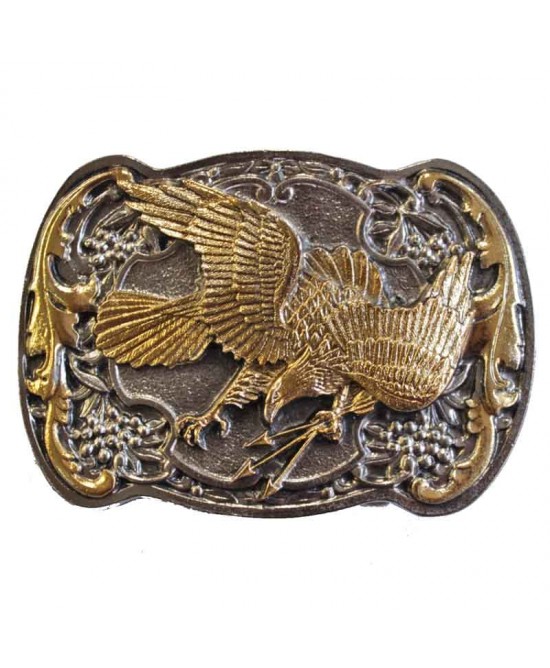 Belt Buckle - Golden Eagle and Arrows