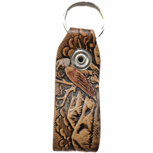 Belt Loop Keyring - Big White Eagle Brown