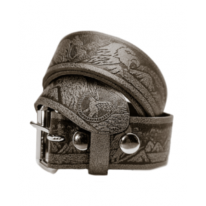 Leather Belt - Eagles Grey Leather Belt - Eagles Grey