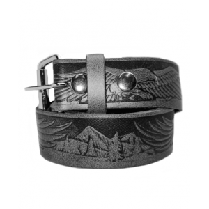 Leather Belt - Flying Eagle Grey