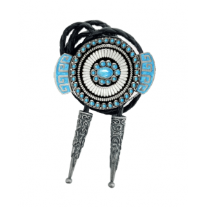 Bolo Tie - Aztec Blue Bolo Tie - Aztec Blue