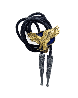 Bolo Tie - Flying Gold Eagle