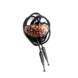 Bolo Ties - Three Hearts Red Gold Bolo Ties - Three Hearts Red Gold