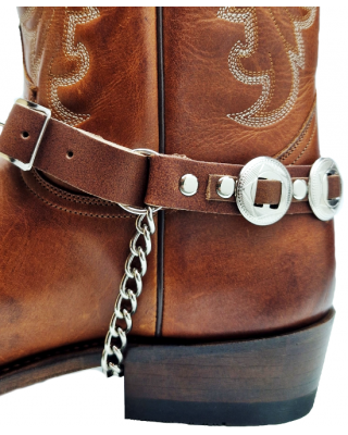 Boot Straps - Concho Tan Leather