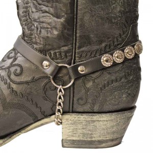 Boot Straps - Circular Black