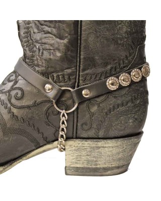 Boot Straps - Circular Black