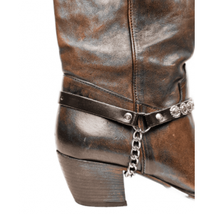 Boot Straps - Circular Dark Brown