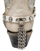 Boot Straps - Crystal Cream with Chains