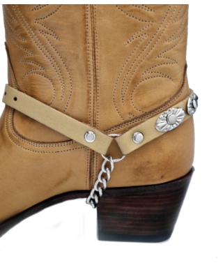 Boot Straps  - Oval Beige