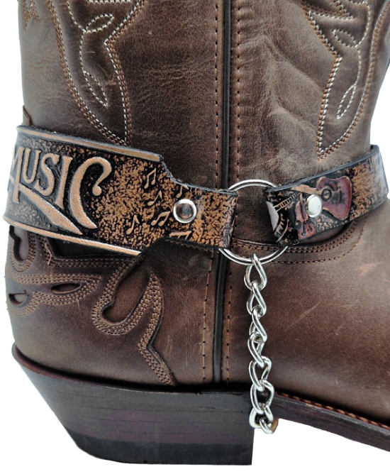 Boot Straps - Country Music Leather Boot Straps - Country Music Leather