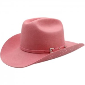 Wool Felt Buckle Hat Band Western Pink Hat