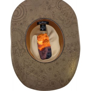 Wool Felt Buckle Hat Band Western Beige Hat - Pattern Wool Felt Buckle Hat Band Western Beige Hat - Pattern