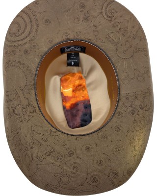 Wool Felt Buckle Hat Band Western Camel Brown Hat - Pattern