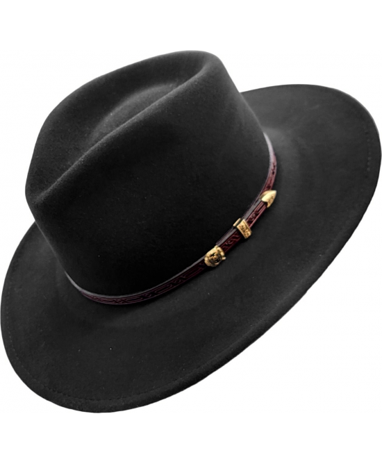 Wool Felt Western Hat - Horseshoe - Black