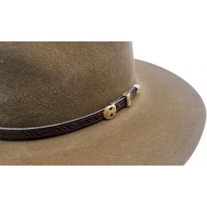 Wool Felt Western Hat - Horseshoe - Brown