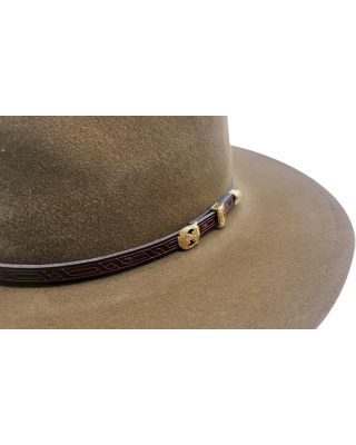Wool Felt Western Hat - Horseshoe - Brown