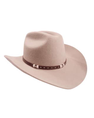 Wool Felt Western Sand Hat - Cognac Hatband