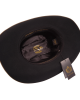 Wool Felt Western Black Hat - Cognac Hatband