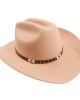 Wool Felt Western Tan Hat - Cognac Hatband Wool Felt Western Tan Hat - Cognac Hatband