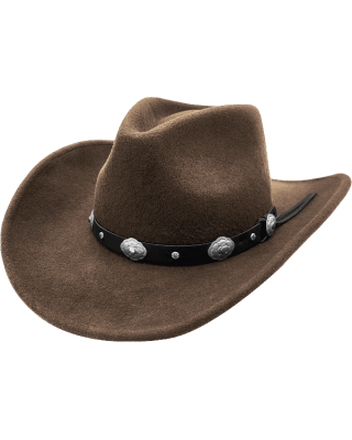 Wool Brown Concho Hat
