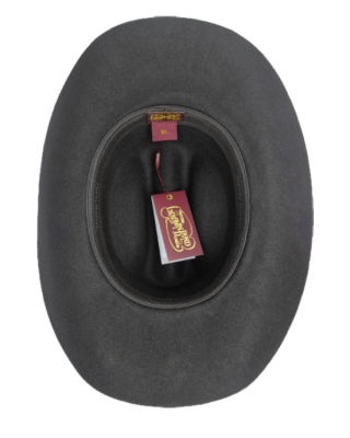 Wool Felt Western Black Hat - Cognac Hatband