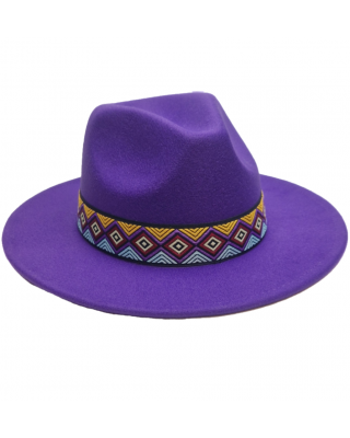 Felt Hat - Purple - One Size