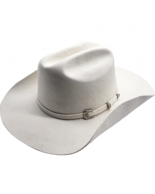 Wool Buckle White Hat 
