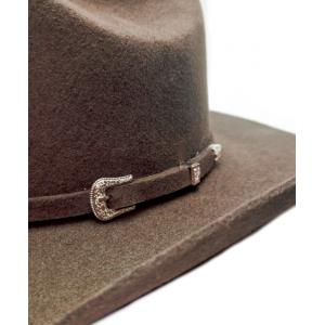 Wool Felt Buckle Hat Band Western Brown Hat Wool Felt Buckle Hat Band Western Brown Hat