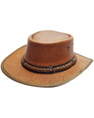 Leather Western Hat - Tan 
